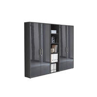 AKTENSCHRANK Anthrazit, Anthrazit Hochglanz  - Anthrazit/Anthrazit Hochglanz, MODERN, Holzwerkstoff (212,9/185,6/33cm) - MID.YOU