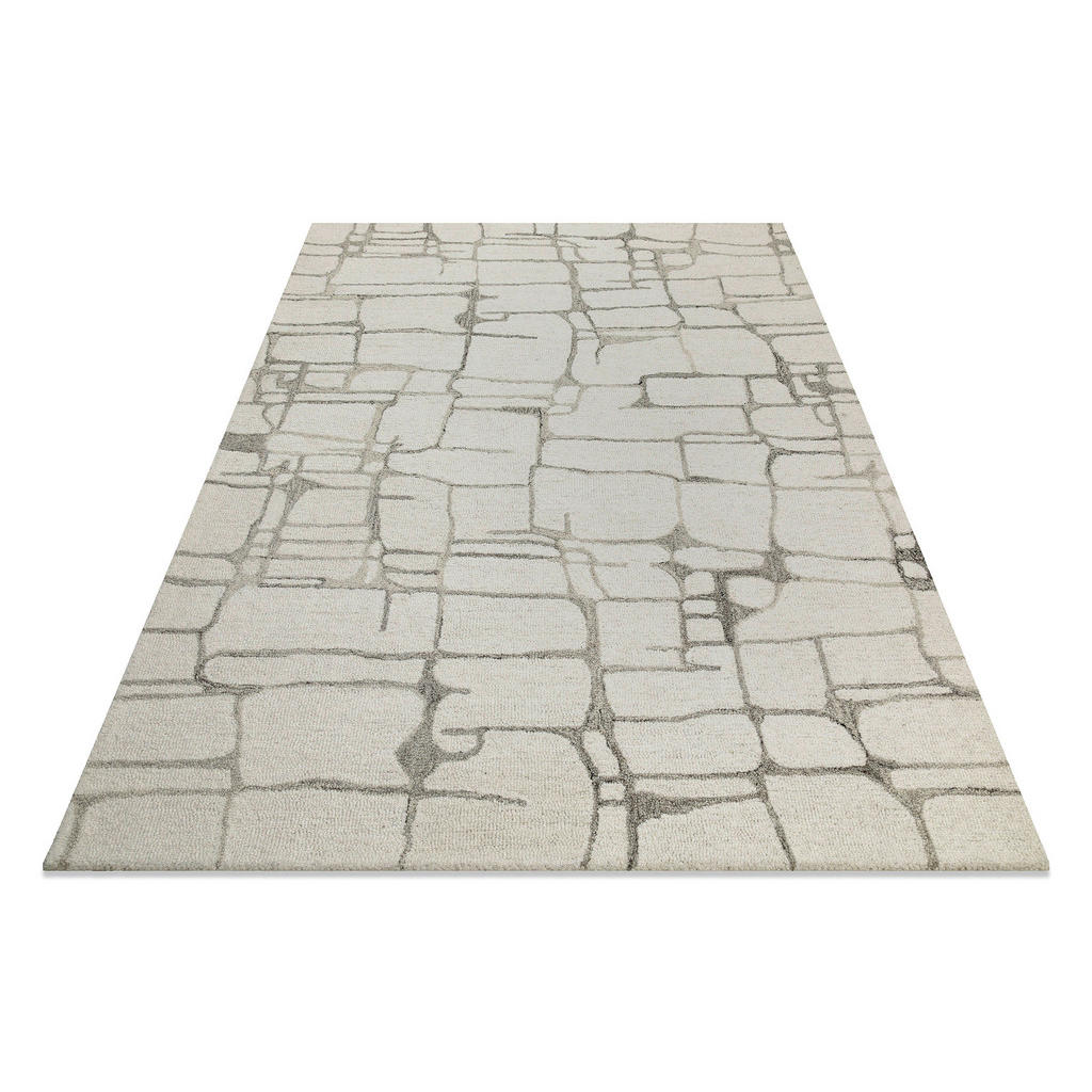 Thumbnail - Wecon Home Webteppich Hamptons Twelve, Hellgrau, Greige, Textil, geometrisch, rechteckig, 40x60 cm, Oeko-Tex® Standard 1...