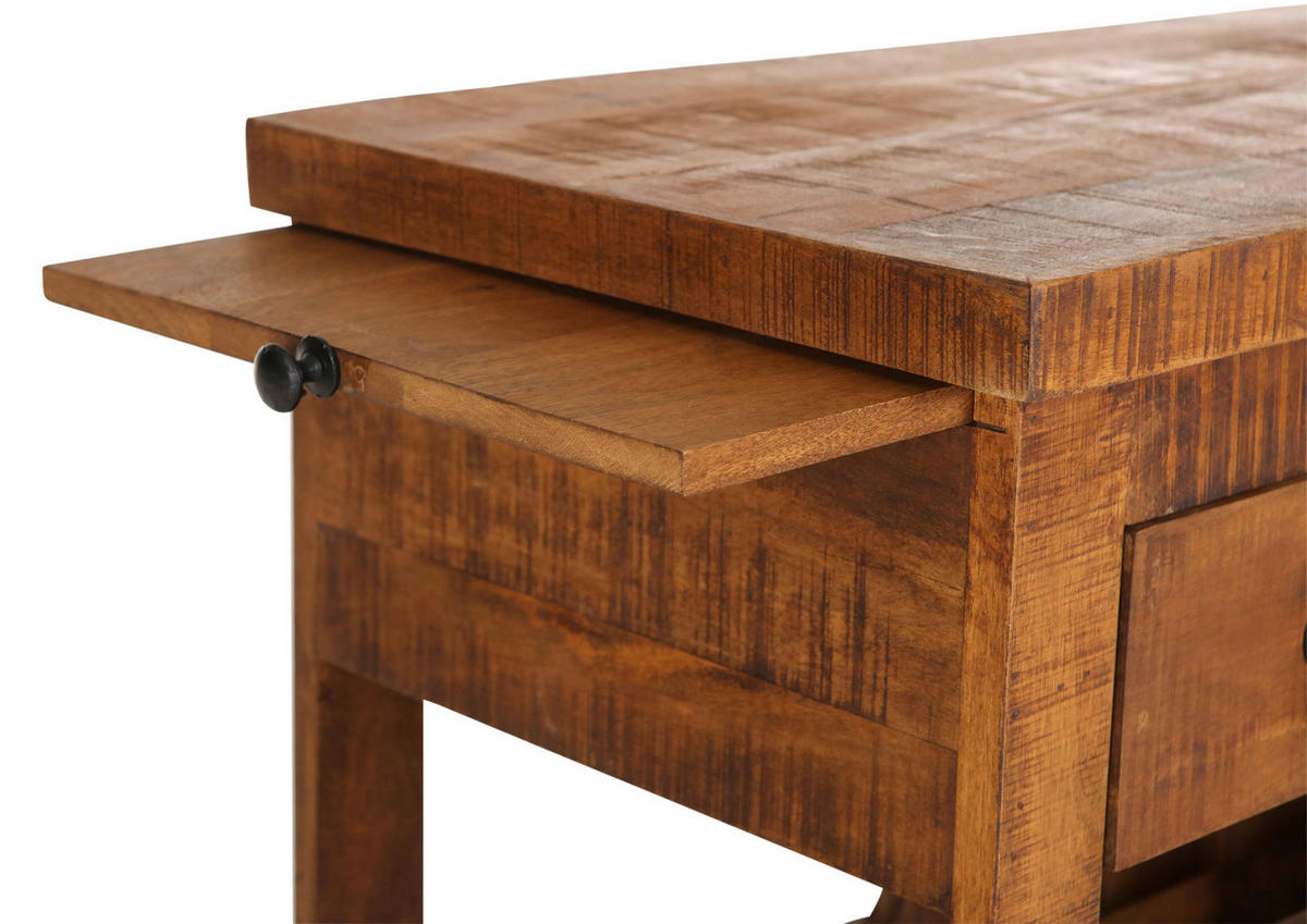 BARWAGEN Mangoholz massiv Naturfarben, Schwarz  - Schwarz/Naturfarben, KONVENTIONELL, Holz/Holzwerkstoff (97/43/85cm) - Landscape