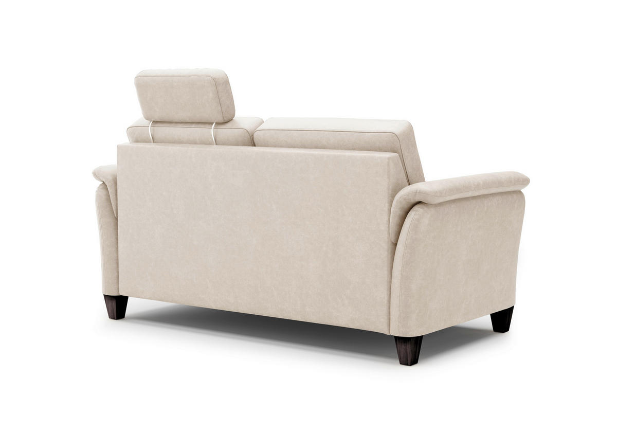 3-SITZER-SOFA Mikrofaser Beige  - Wengefarben/Beige, KONVENTIONELL, Holz/Textil (179/89/89cm) - Sit & More