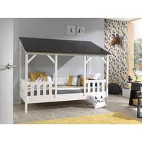 HAUSBETT 90/200 cm  - Schwarz/Weiß, MODERN (90/200cm) - MID.YOU