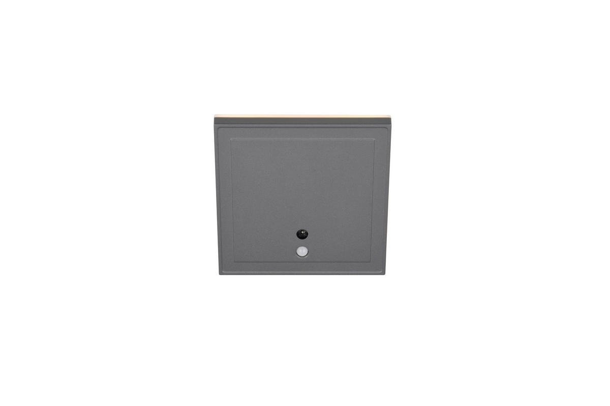 AUSSENWANDLEUCHTE - Anthrazit, Design, Metall (14/14/3,5cm)