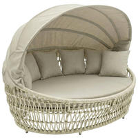 GARTENMUSCHEL 200/83-146/144 cm Aluminium  - Taupe/Beige, Design, Kunststoff/Textil (200/83-146/144cm) - Ambia Garden