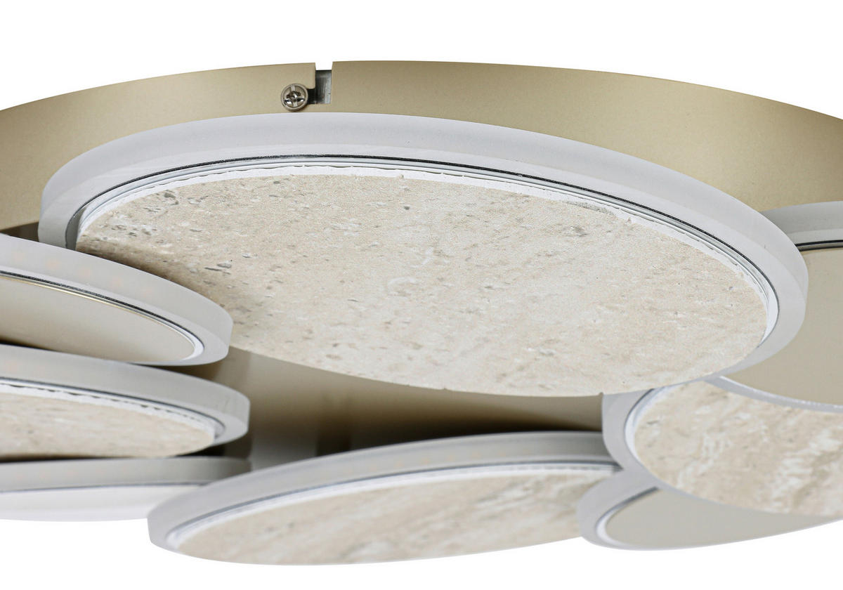 DECKENLEUCHTE  52/6 cm    - Chromfarben/Champagner, Trend, Kunststoff/Metall (52/6cm) - Collett's Monde