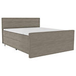 BOXSPRINGBETT 180/200 cm  in Graubraun  - Graubraun/Schwarz, KONVENTIONELL, Textil/Metall (180/200cm) - Carryhome