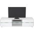 TV-ELEMENT Weiß - Chromfarben/Weiß, Design, Metall (175/44/40cm)
