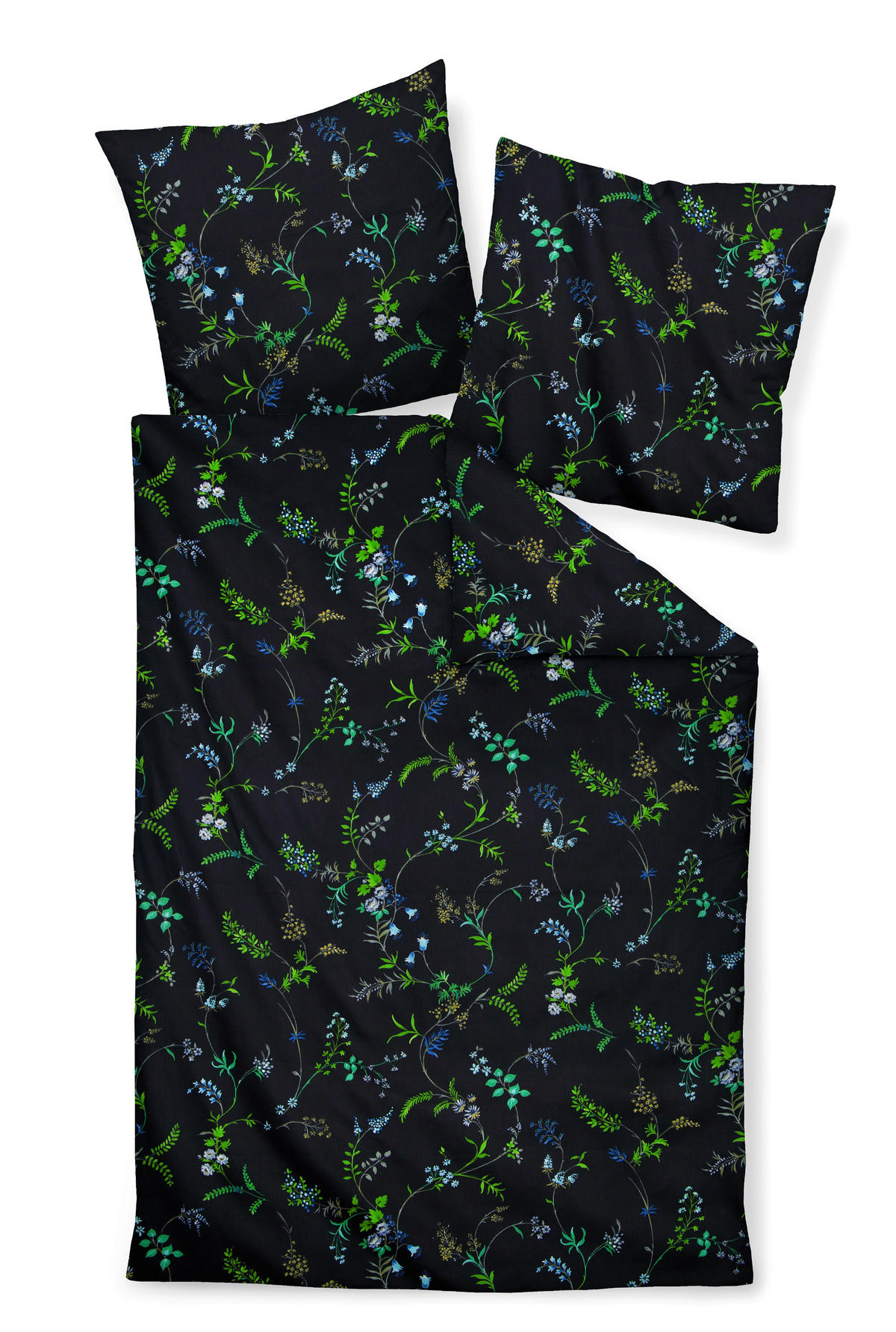 BETTWÄSCHE MOMENTS Makosatin 135/200 cm  - Schwarz/Braun, Basics, Textil (135/200cm) - Janine