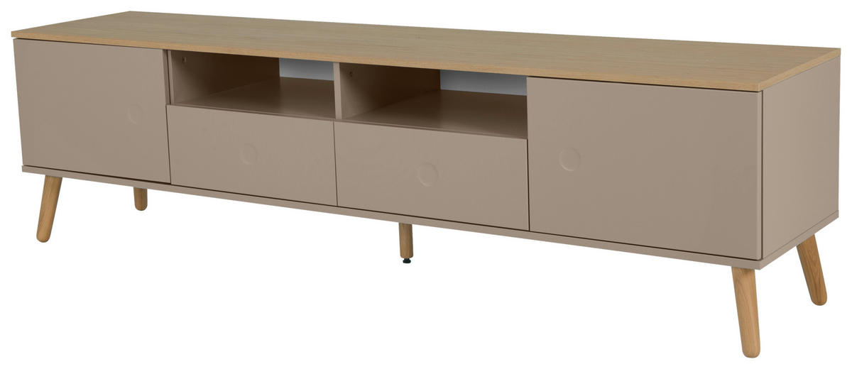 TV-ELEMENT - Taupe/Eichefarben, Design, Holz/Holzwerkstoff (192/54/43cm)