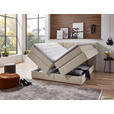 BOXSPRINGBETT 160/200 cm  in Naturfarben  - Schwarz/Naturfarben, KONVENTIONELL, Kunststoff/Textil (160/200cm) - Carryhome
