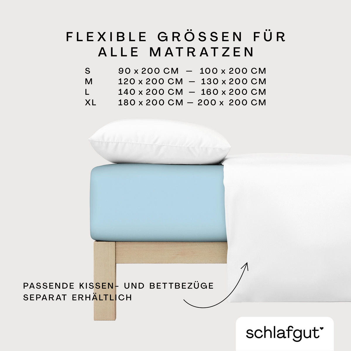 SPANNBETTTUCH FROTTEX Frottee  - Hellblau, Basics, Textil (100/200cm) - Schlafgut