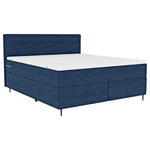 BOXSPRINGBETT 180/200 cm  in Dunkelblau  - Schwarz/Dunkelblau, KONVENTIONELL, Textil/Metall (180/200cm) - Carryhome