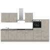 KÜCHENBLOCK 360 cm   in Schieferfarben, Grau  - Schieferfarben/Edelstahlfarben, MODERN, Holzwerkstoff/Metall (360cm) - Nobilia