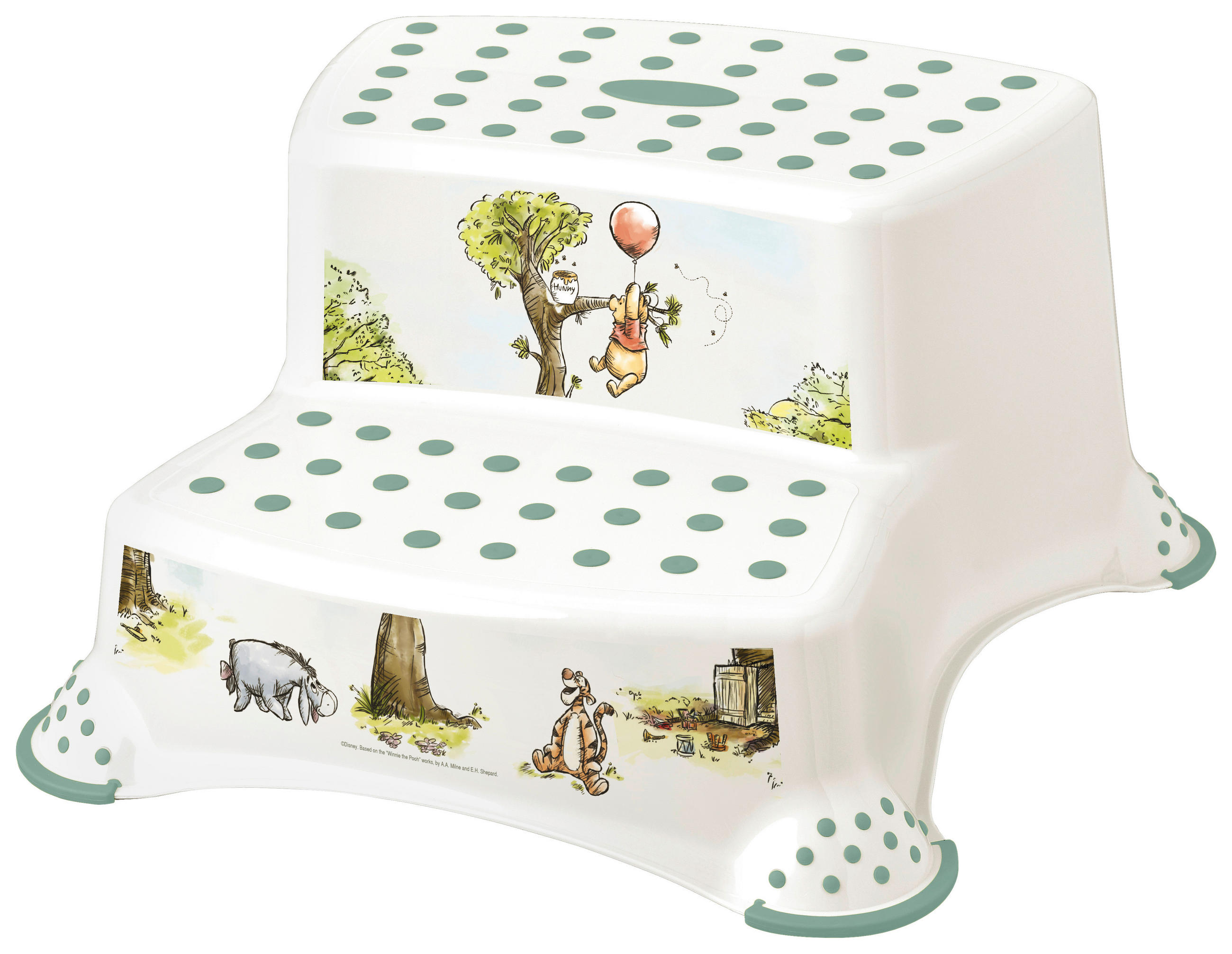 STOLICA STEPENIK  WINNIE POOH  - bela, Osnovno, plastika (40/37/21cm) - Disney