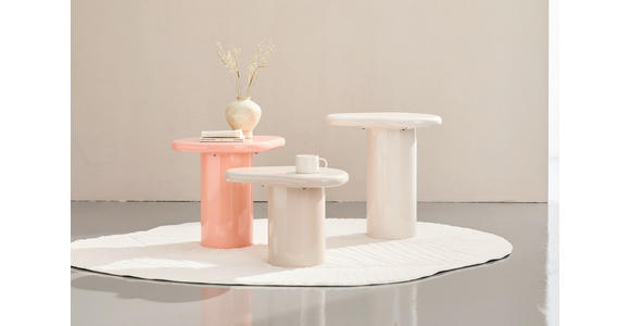 BEISTELLTISCH 57,5/39-46/50,5 cm Rosa organisch  - Rosa, LIFESTYLE, Holzwerkstoff (57,5/39-46/50,5cm) - Novel