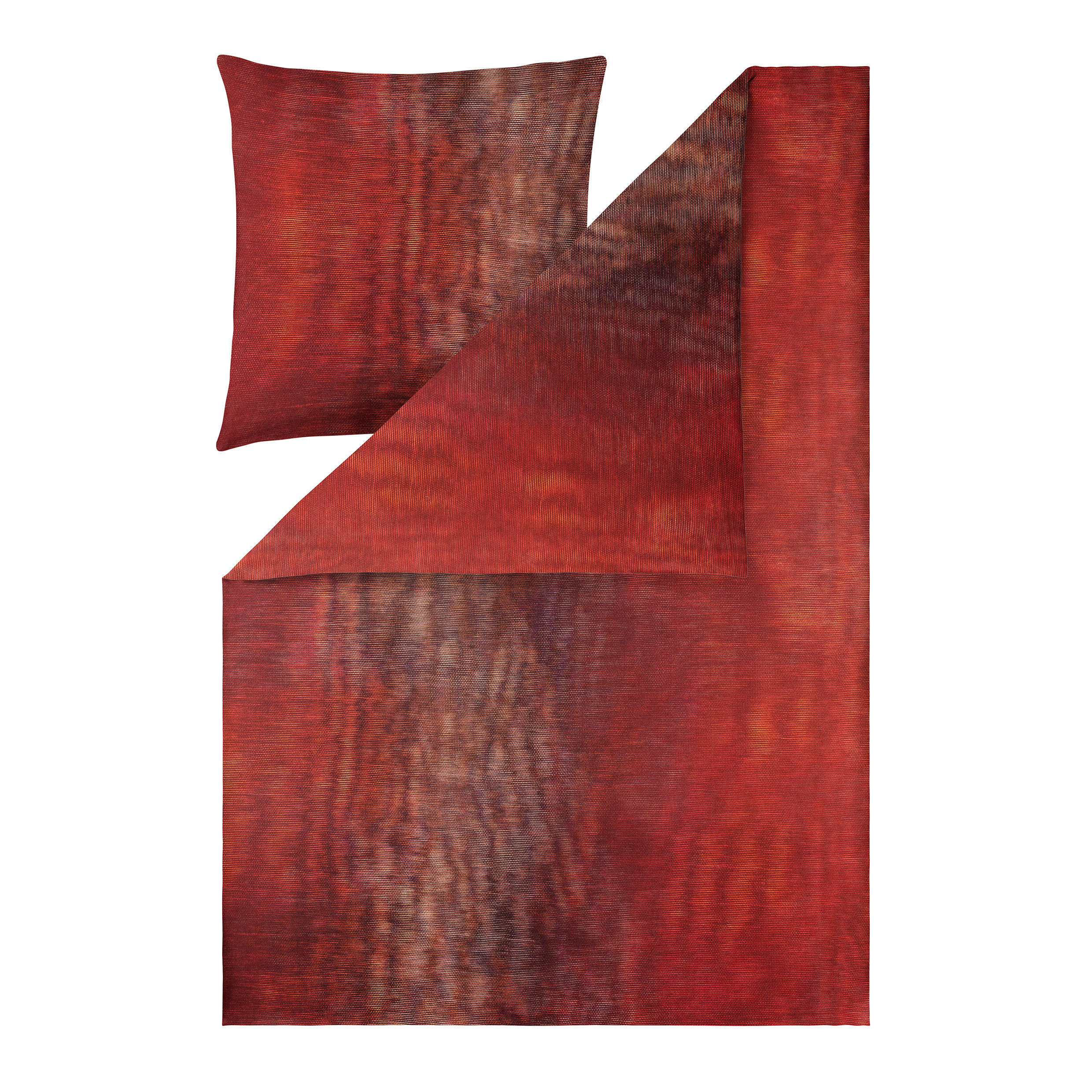 BETTWÄSCHE 2-teilig Arno Interlock-Jersey 155/220 cm  - Bordeaux, Design, Textil (155/220cm) - Estella