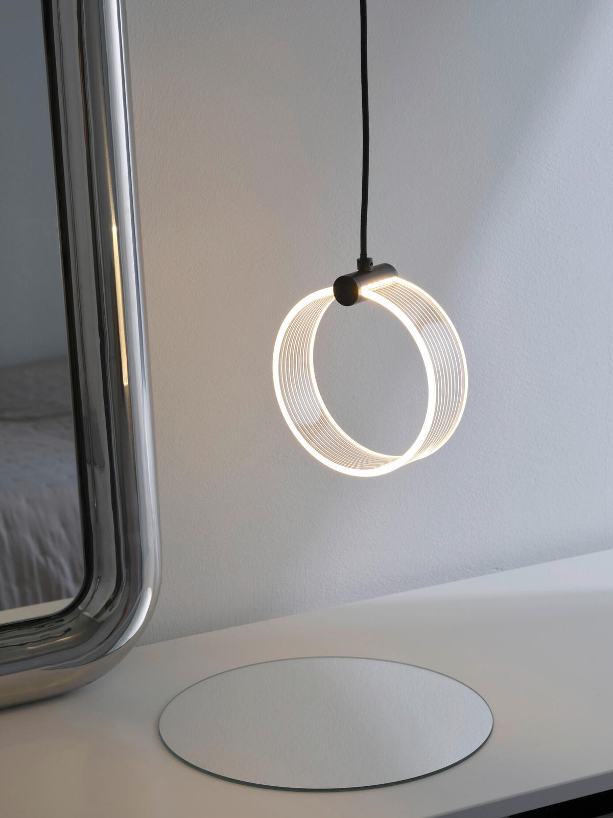 LED-PENDELLEUCHTE 16/15/121 cm  - Schwarz, Basics, Kunststoff (16/15/121cm) - Osram
