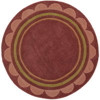 WOLLTEPPICH 120/120 cm Lois Dunkelrot rund  - Dunkelrot, Basics, Textil (120/120cm) - Flair Rugs