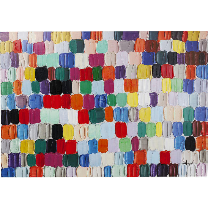 BILD Abstraktes  - Multicolor, Trend, Holz/Textil (140/200/4cm) - Kare-Design