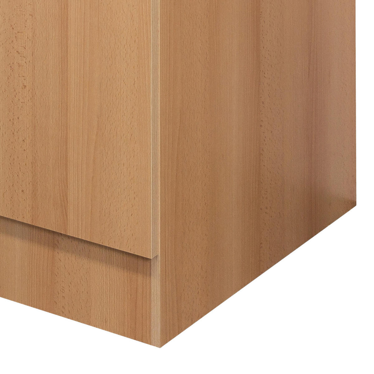 KÜCHENUNTERSCHRANK 50/85/57 cm  in Buchefarben  - Edelstahlfarben/Beige, MODERN, Holzwerkstoff/Kunststoff (50/85/57cm) - FlexWell