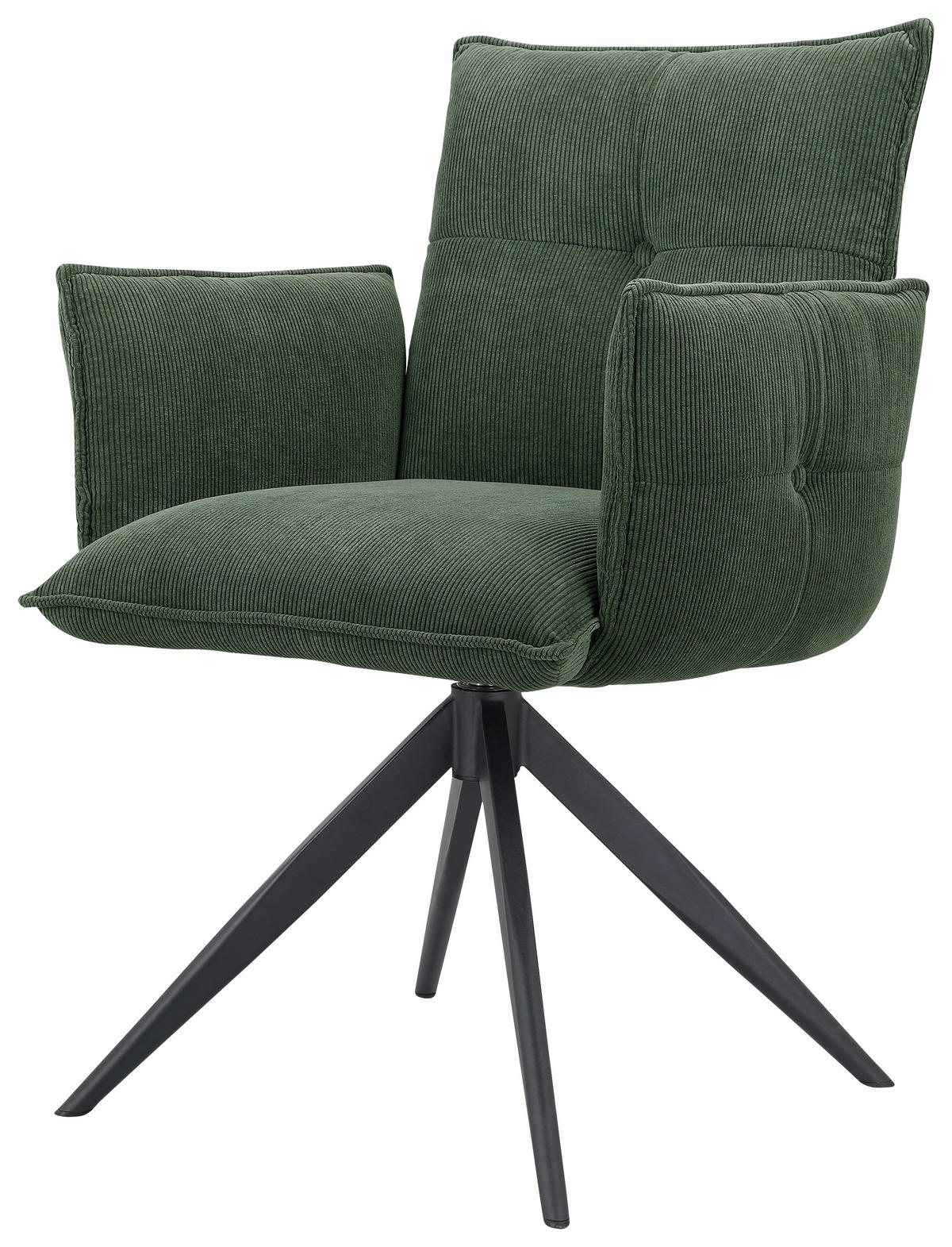 KAROSSZÉK zöld, fekete  - fekete/zöld, Design, textil/fém (63,5/85/63,5cm) - Novel