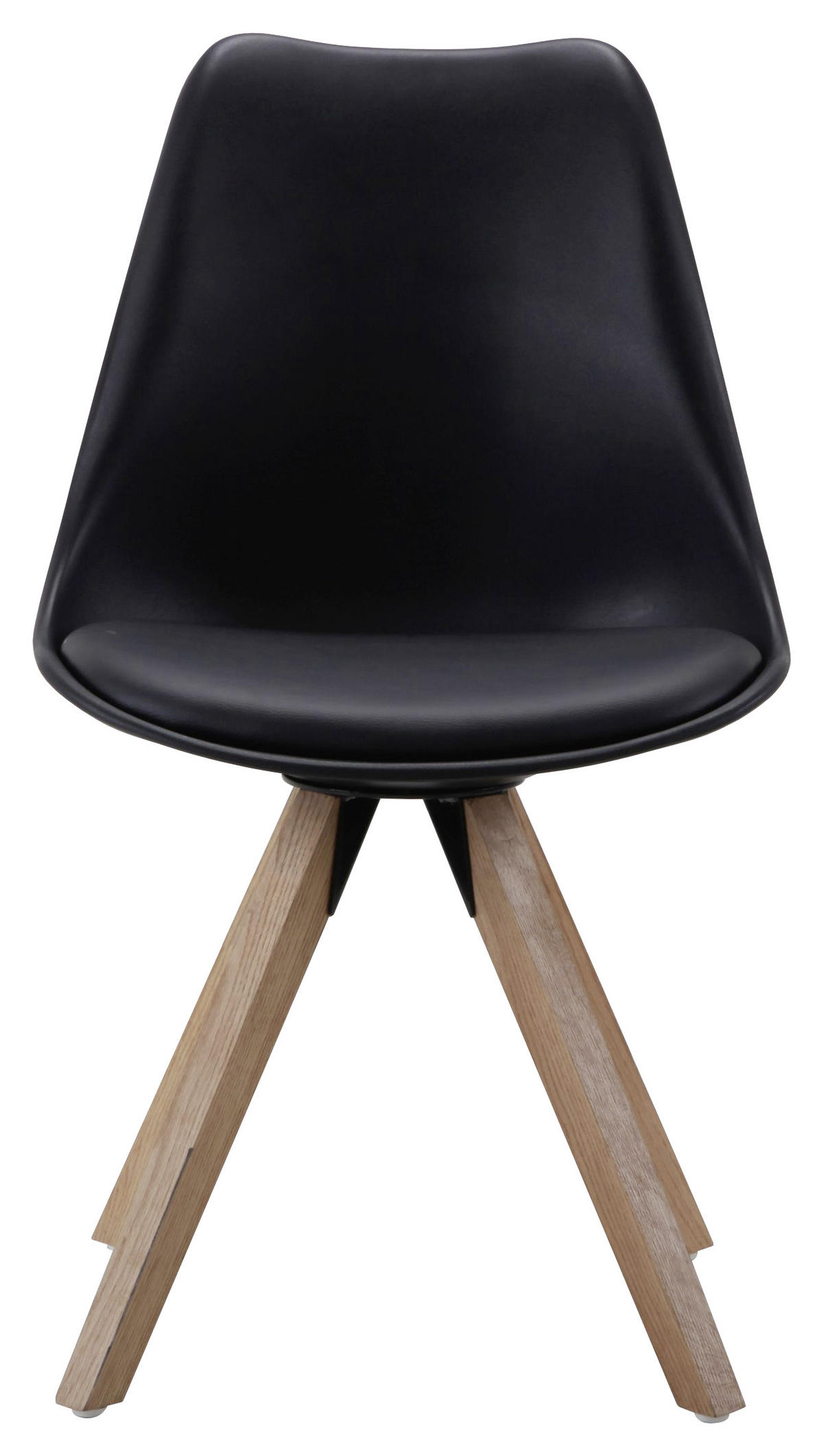 ŽIDLE, černá, barvy dubu - barvy dubu/černá, Design, kov/dřevo (48/82/56cm) - Carryhome