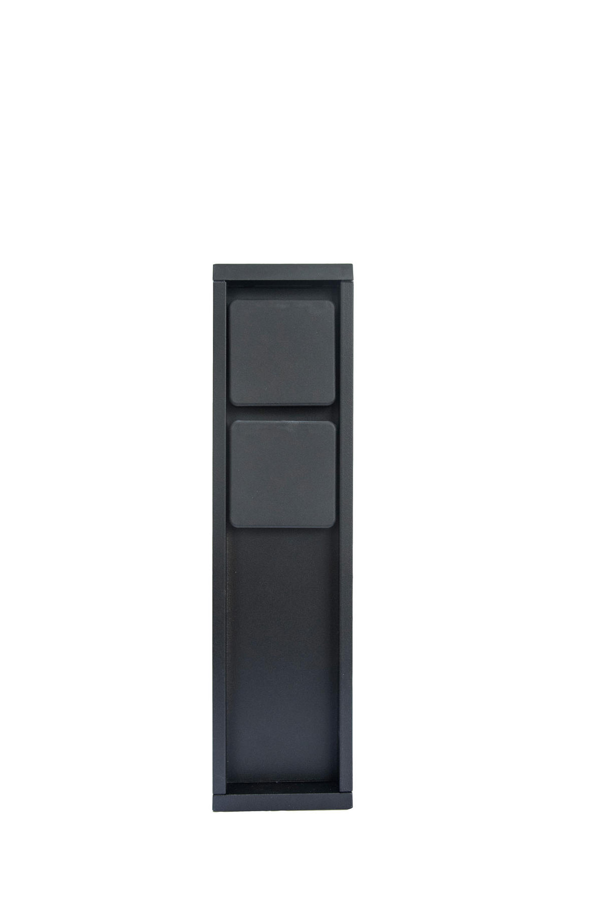 GARTENSTECKDOSE   - Schwarz, Design, Metall (31,00/8,00/8,00cm)