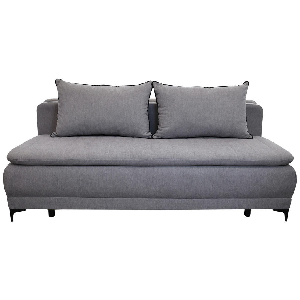 Thumbnail - Livetastic Schlafsofa Moliss, Grau, Textil, 2-Sitzer, Füllung: Schaumstoff, 202x98x78 cm, Made in EU, Liegefunktion, Woh...