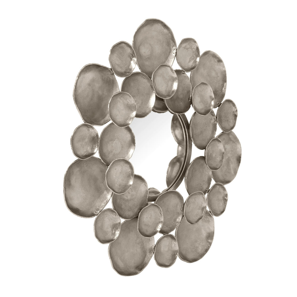 WANDSPIEGEL Silberfarben  - Silberfarben, KONVENTIONELL, Glas/Metall (91/91/2cm)