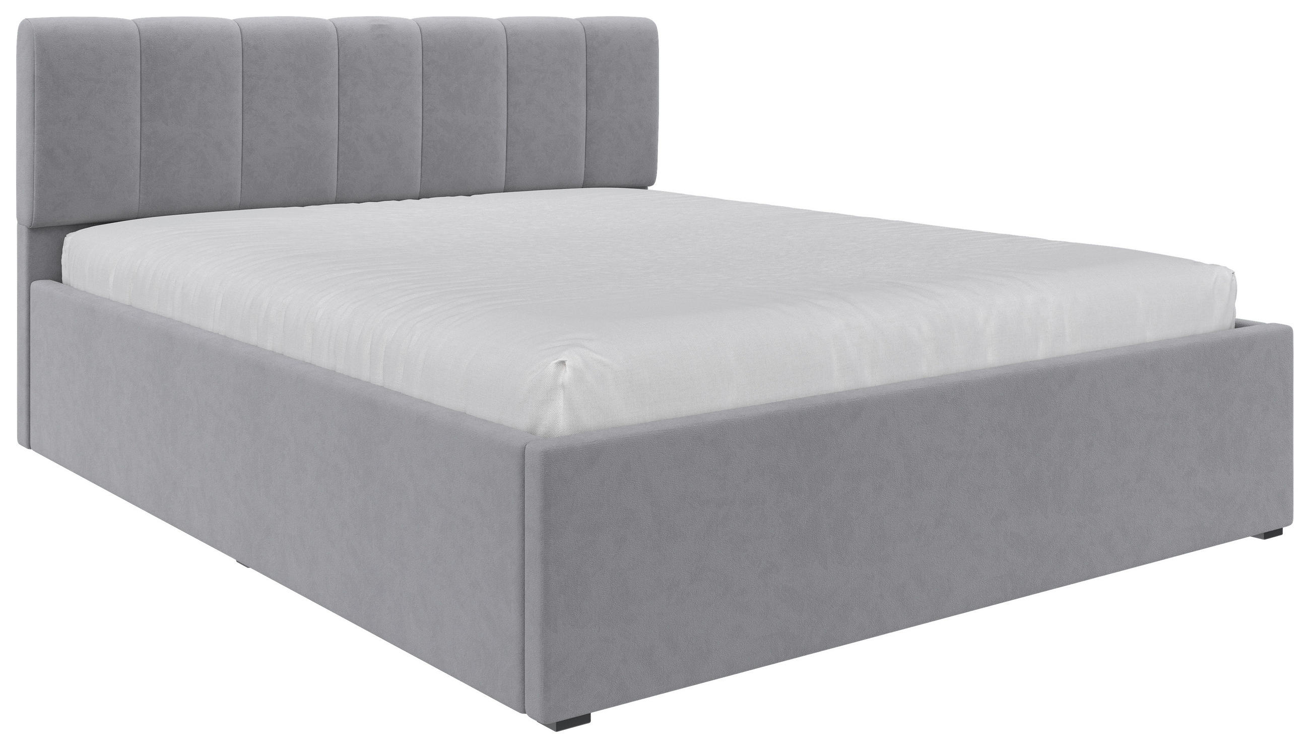 POLSTERBETT 160/200 cm  in Silberfarben  - Silberfarben/Schwarz, Design, Holz/Kunststoff (160/200cm) - Stylife