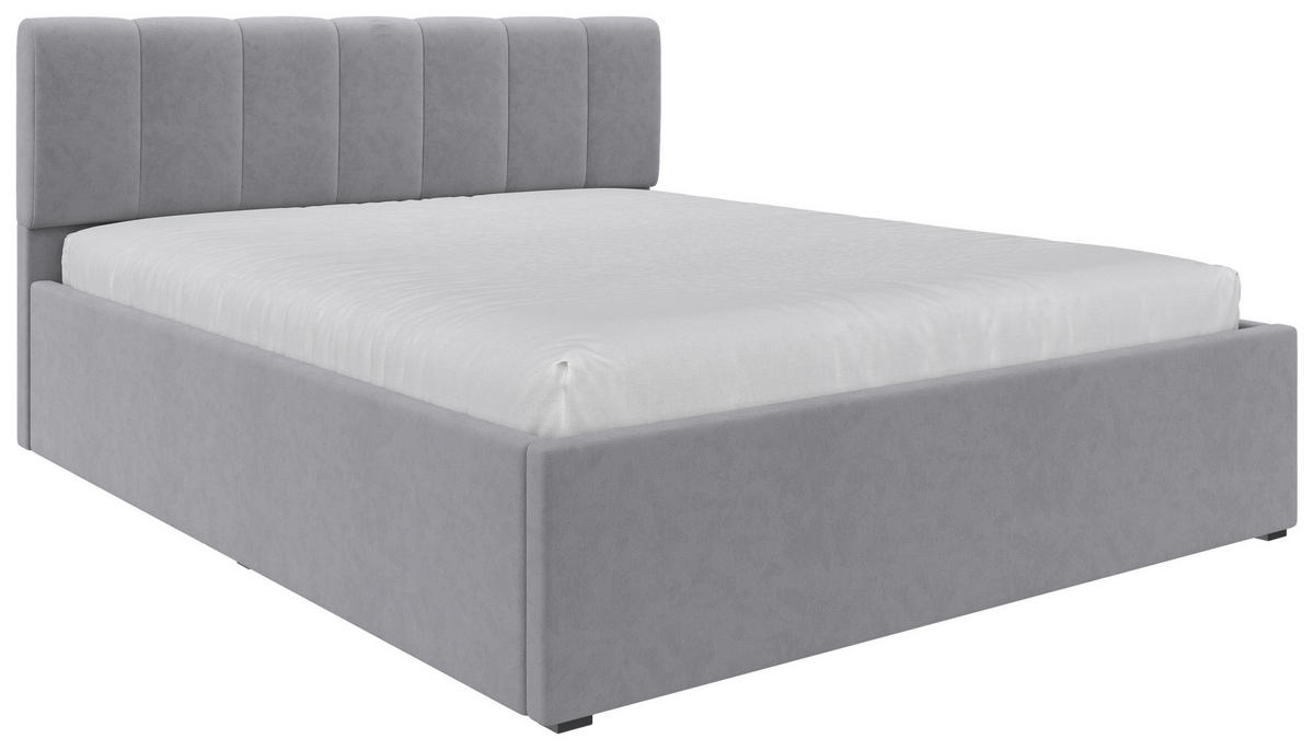 POLSTERBETT 160/200 cm  in Silberfarben  - Silberfarben/Schwarz, Design, Holz/Kunststoff (160/200cm) - Stylife