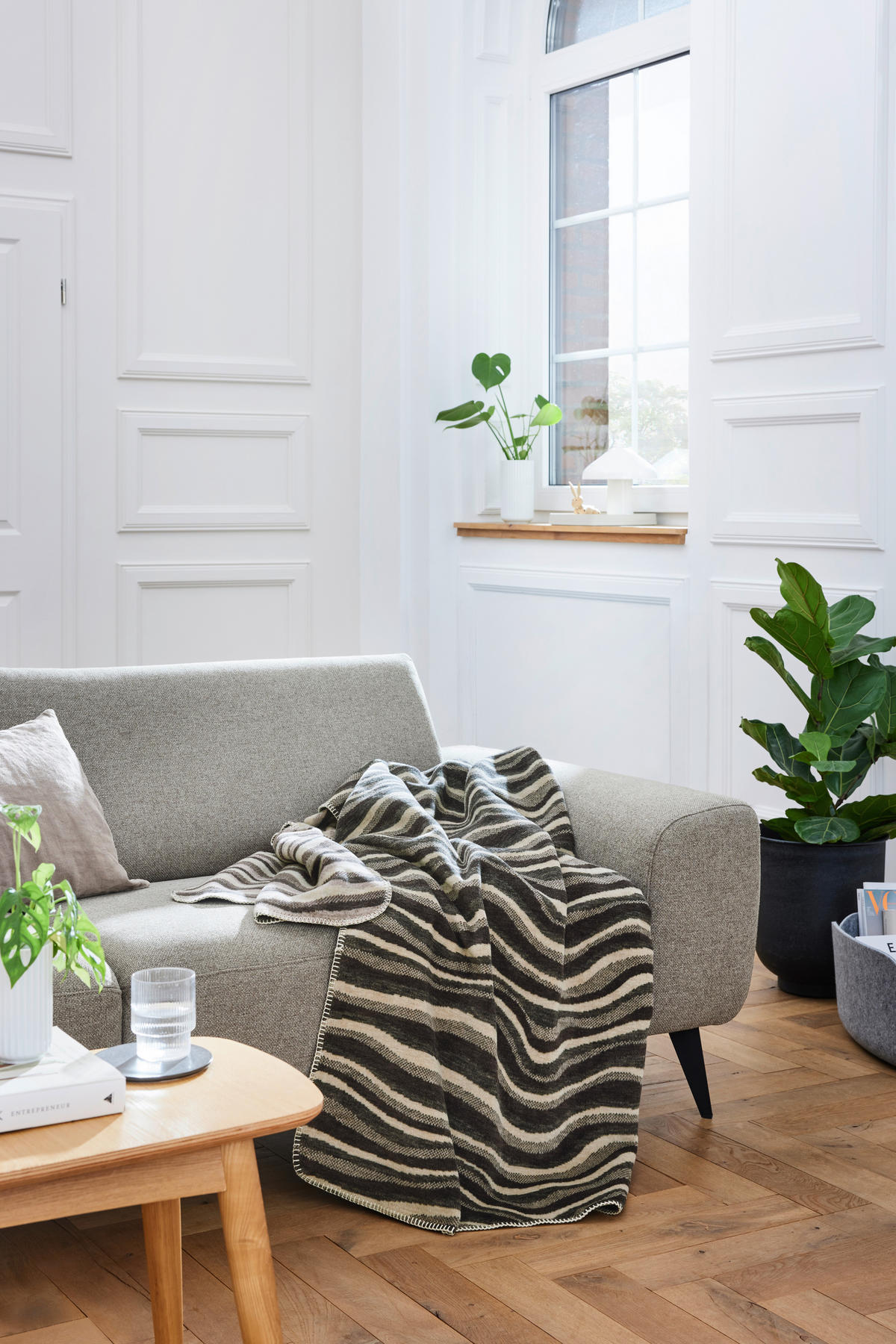 DECKE 150/200 cm  - Beige/Braun, Basics, Textil (150/200cm) - Ibena