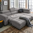 ECKSOFA  in Mikrofaser Hellgrau  301/207 cm  - Hellgrau/Schwarz, Design, Textil/Metall (301/207cm) - Xora