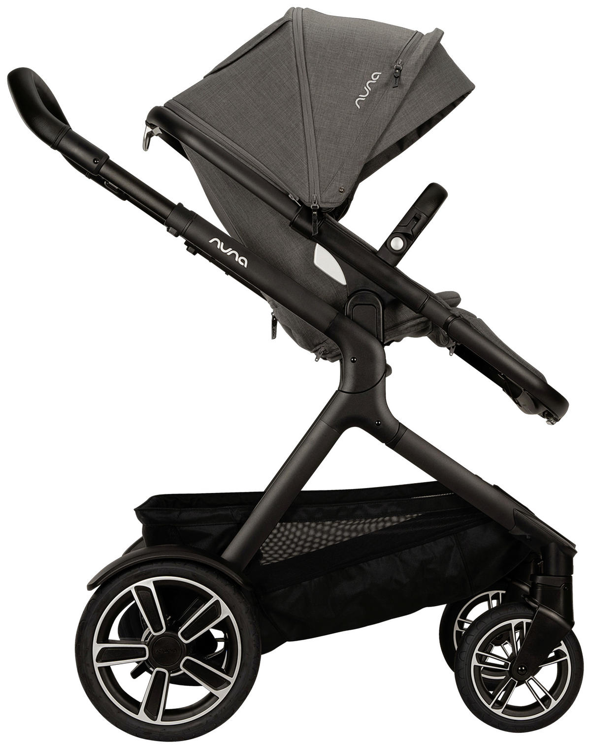 GESCHWISTERWAGEN Demi next  - Schwarz, Basics, Metall (63/123/83cm) - Nuna