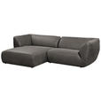 ECKSOFA in Lederlook Anthrazit  - Anthrazit/Schwarz, KONVENTIONELL, Kunststoff/Textil (175/278cm) - Carryhome