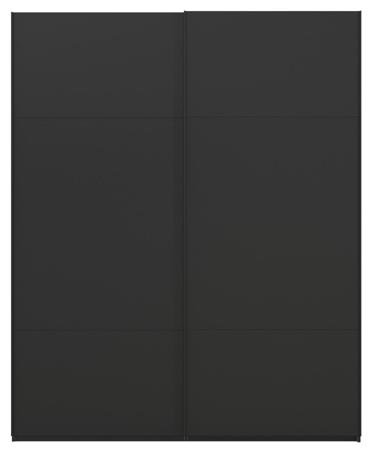 SCHWEBETÜRENSCHRANK 201/223/68 cm 2-türig Schwarz  - Schwarz, KONVENTIONELL, Holzwerkstoff/Metall (201/223/68cm) - Novel