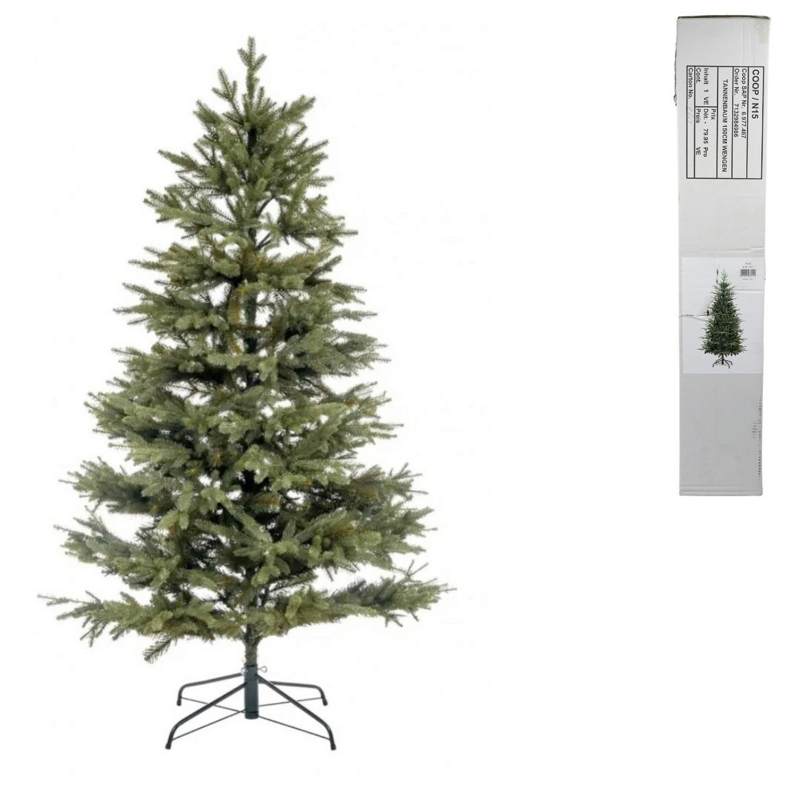 BOŽIČNA JELKA 150 cm  - Basics (85/150/85cm)