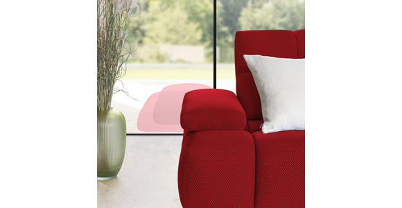 ECKSOFA in Struktur Rot 313/233 cm - Rot/Schwarz, Design, Kunststoff/Textil (313/233cm) - Emilio Belluti
