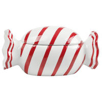VORRATSDOSE 350 L  - Rot/Weiß, KONVENTIONELL, Keramik (20,4/11,3/10,5cm) - Boltze Home