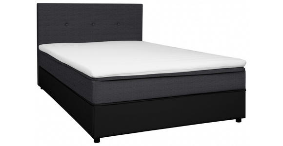 BOXBETT 120/200 cm  in Anthrazit, Schwarz  - Anthrazit/Schwarz, KONVENTIONELL, Holz/Textil (120/200cm) - Carryhome