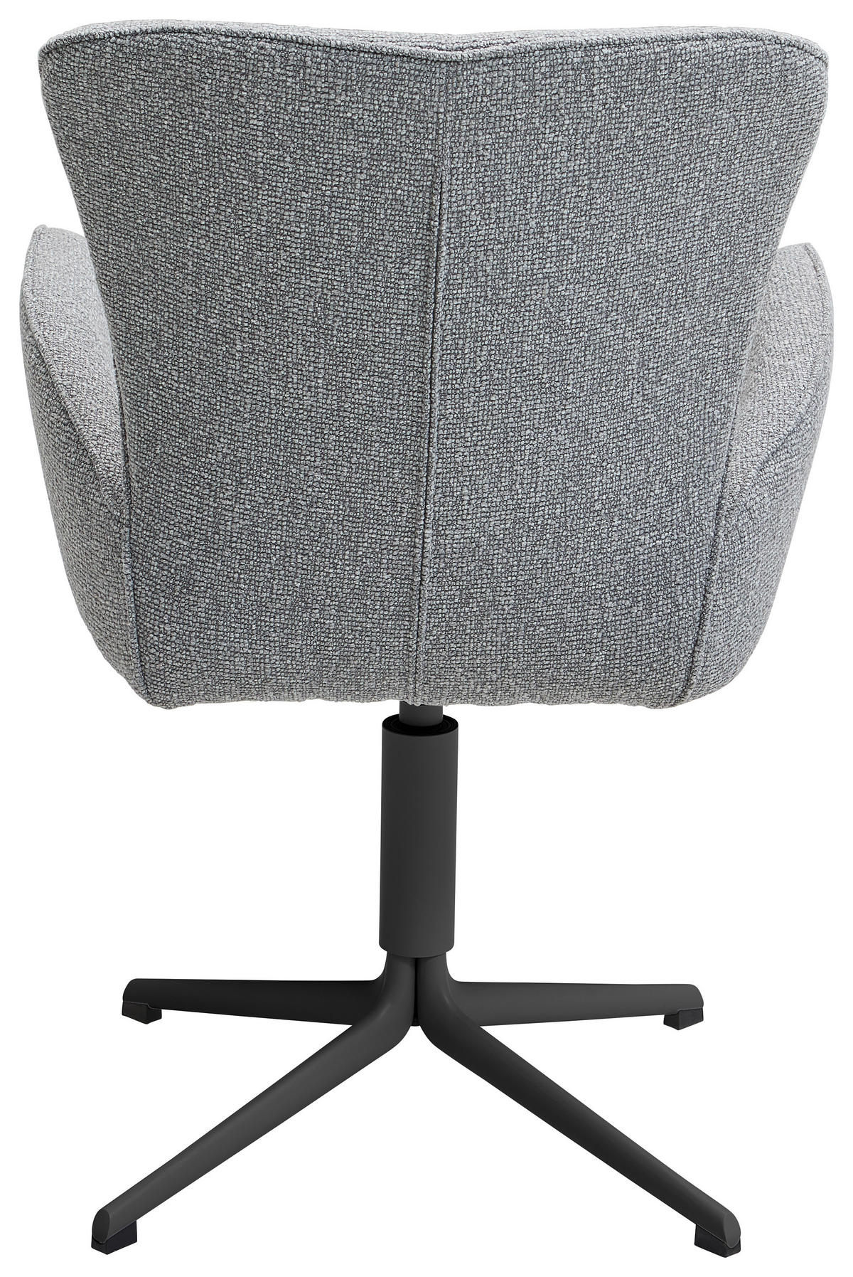 ARMLEHNSTUHL  in Eisen Jacquard, Flachgewebe  - Schwarz/Grau, Design, Textil/Metall (63/92/63cm) - Valdera