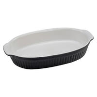 UGNSFORM 33,5/19/5 cm   - vit/svart, Klassisk, keramik (33,5/19/5cm) - Creatable