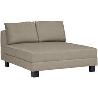 LIEGE  in Velours Ecru  - Eiche dunkel/Ecru, MODERN, Holz/Textil (137/72/155cm) - Joka