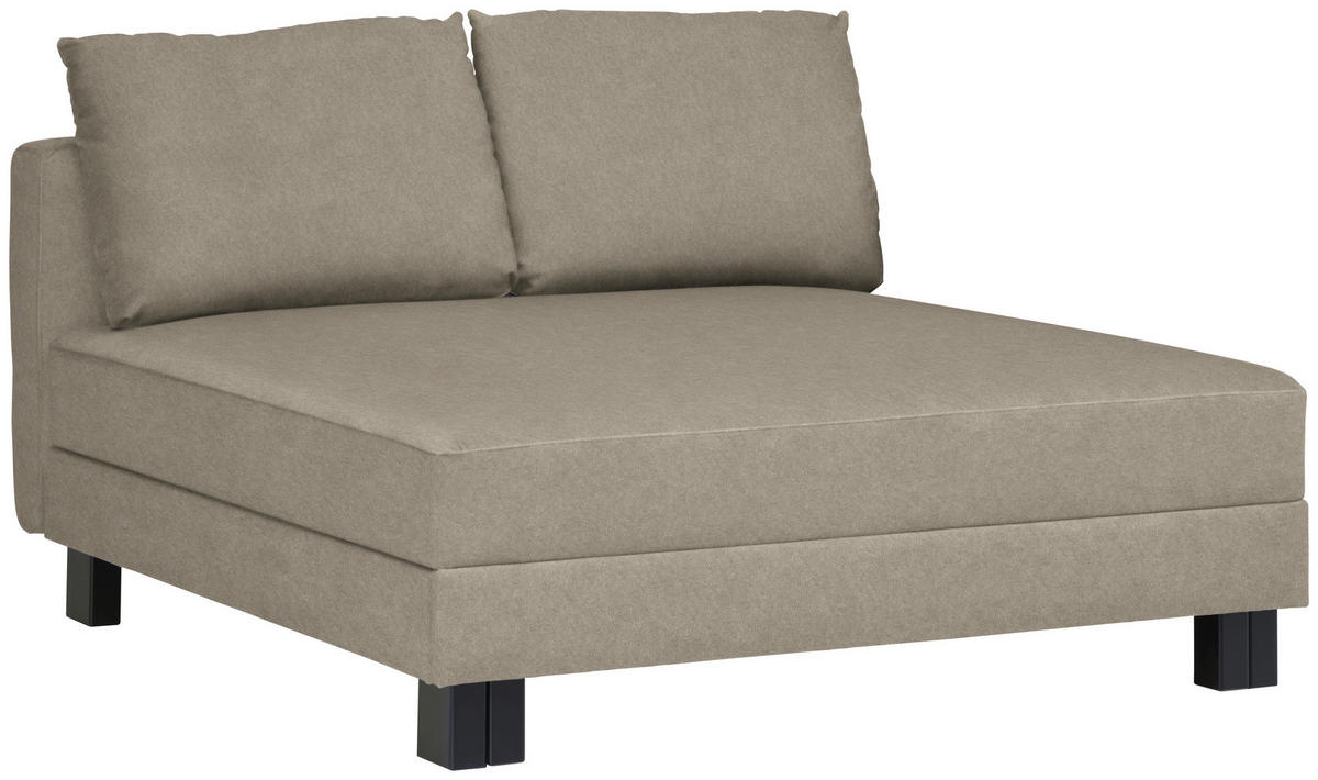 LIEGE  in Velours Ecru  - Eiche dunkel/Ecru, MODERN, Holz/Textil (137/72/155cm) - Joka