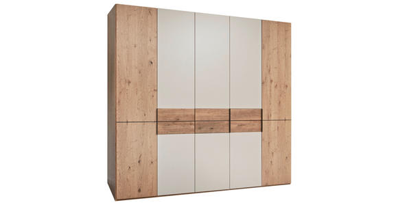 DREHTÜRENSCHRANK  in Taupe, Eichefarben  - Taupe/Eichefarben, KONVENTIONELL, Holz/Holzwerkstoff (250/229/59cm) - Dieter Knoll