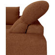 ECKSOFA Cognac Chenille  - Cognac/Schwarz, KONVENTIONELL, Textil/Metall (185/240cm) - Carryhome