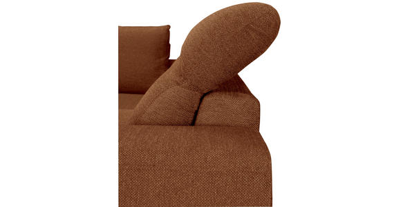ECKSOFA Cognac Chenille  - Cognac/Schwarz, KONVENTIONELL, Textil/Metall (185/240cm) - Carryhome