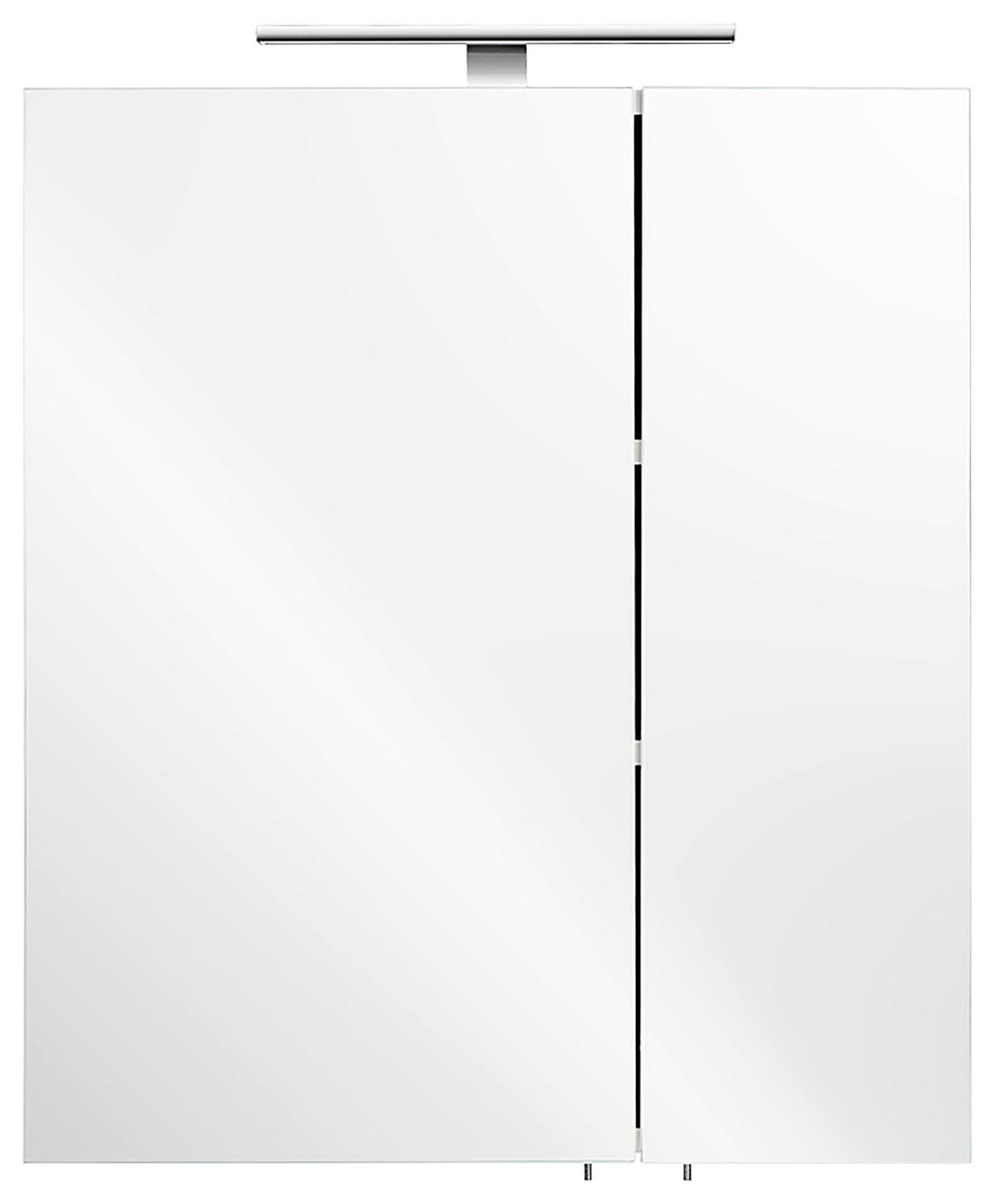 SPIEGELSCHRANK 60/68/16 cm  - Weiß, Basics, Glas/Holzwerkstoff (60/68/16cm) - MID.YOU