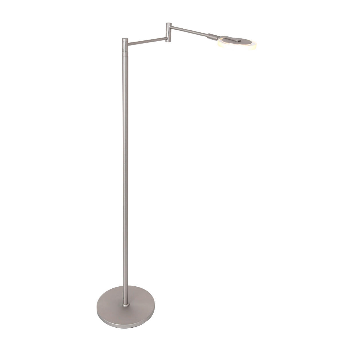 STEHLEUCHTE    - Edelstahlfarben, Design, Glas/Metall (23cm)