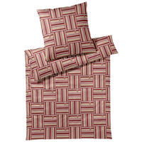 WENDEBETTWÄSCHE WEAVE Makosatin 135/200 cm  - Rot, Design, Textil (135/200cm) - Joop!