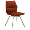 STUHL Edelstahlfarben, Rostfarben  - Edelstahlfarben/Rostfarben, Design, Textil/Metall (47/86/54cm) - Venjakob